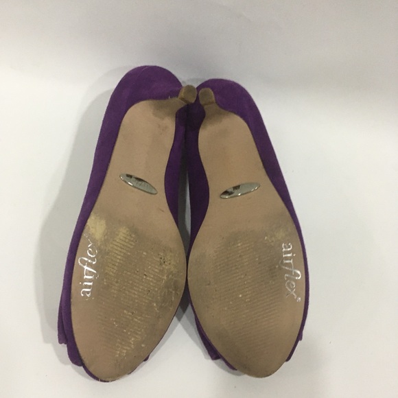 Airflex 'Bingo' Kitten Heels Size 6 Purple Suede - Picture 9 of 11